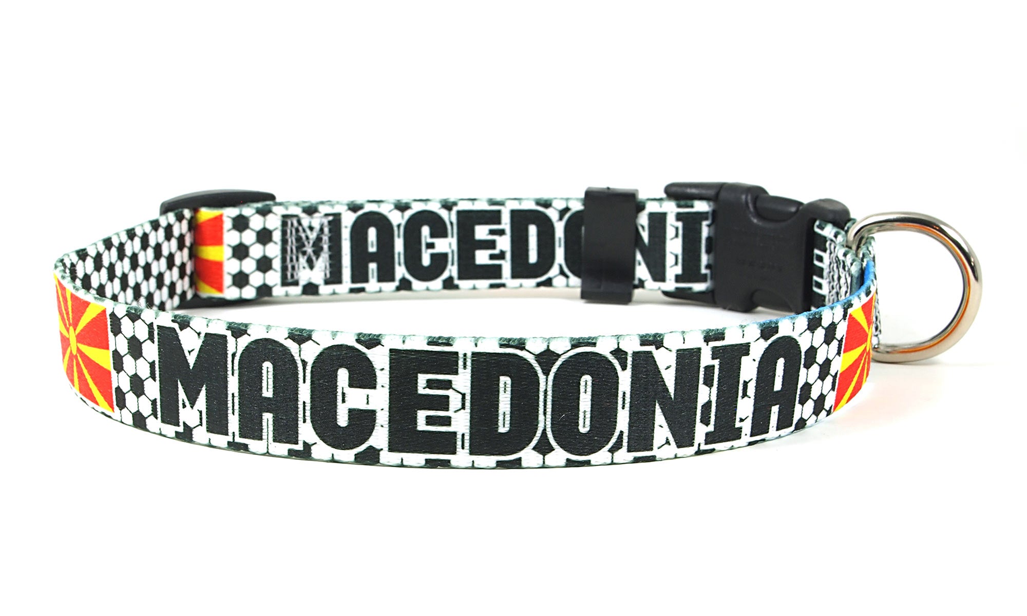 Macedonia Dog Collar for Soccer Fans  | Quick Release or Martingale Style