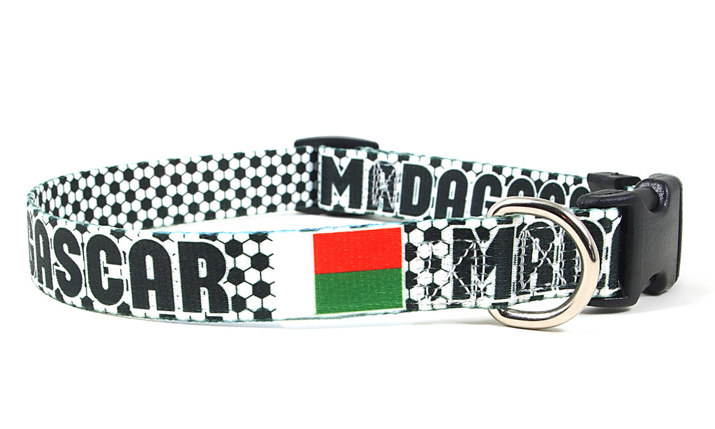 Madagascar Dog Collar for Soccer Fans  | Quick Release or Martingale Style