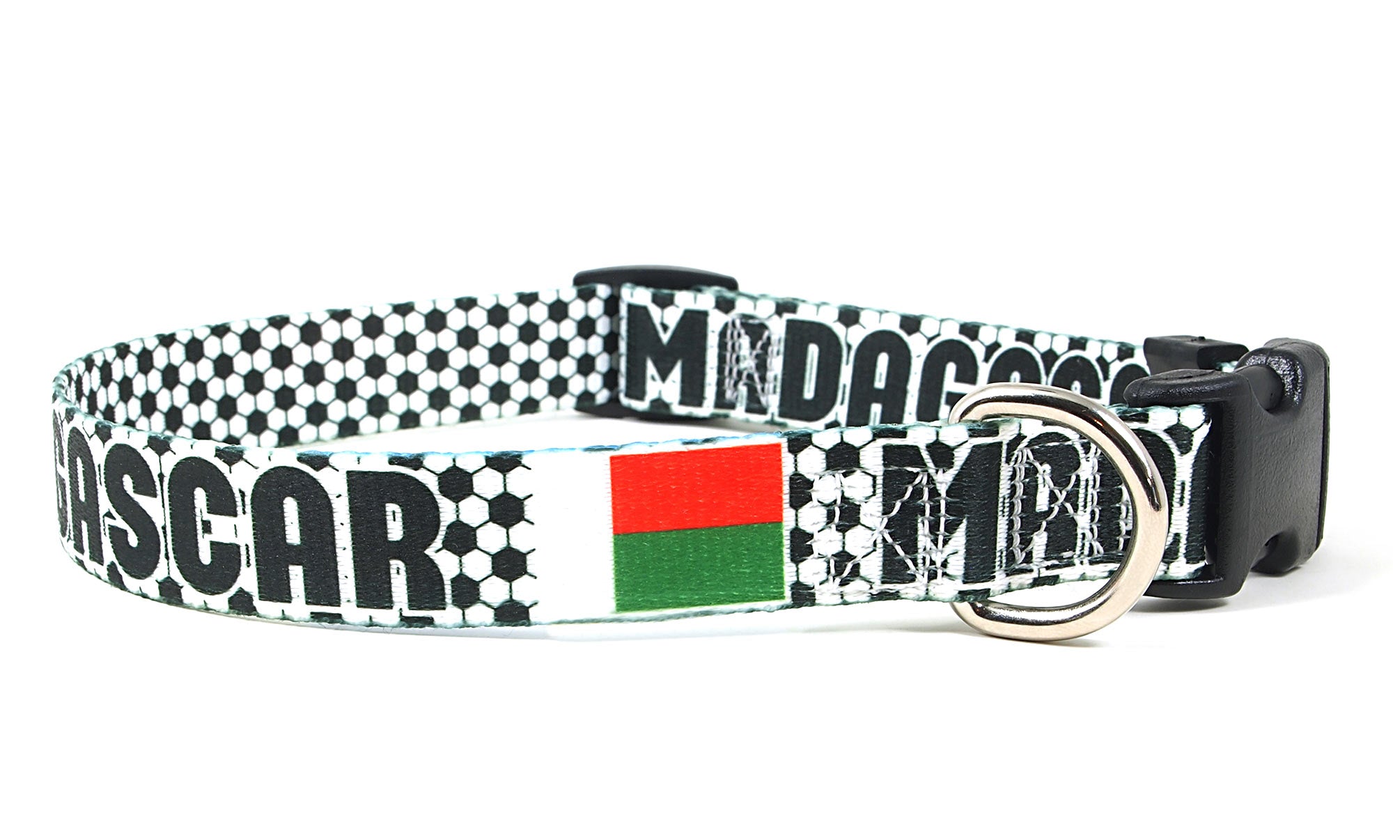 Madagascar Dog Collar for Soccer Fans  | Quick Release or Martingale Style