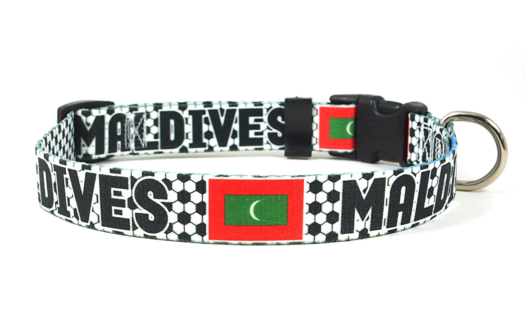 Maldives Dog Collar for Soccer Fans  | Quick Release or Martingale Style