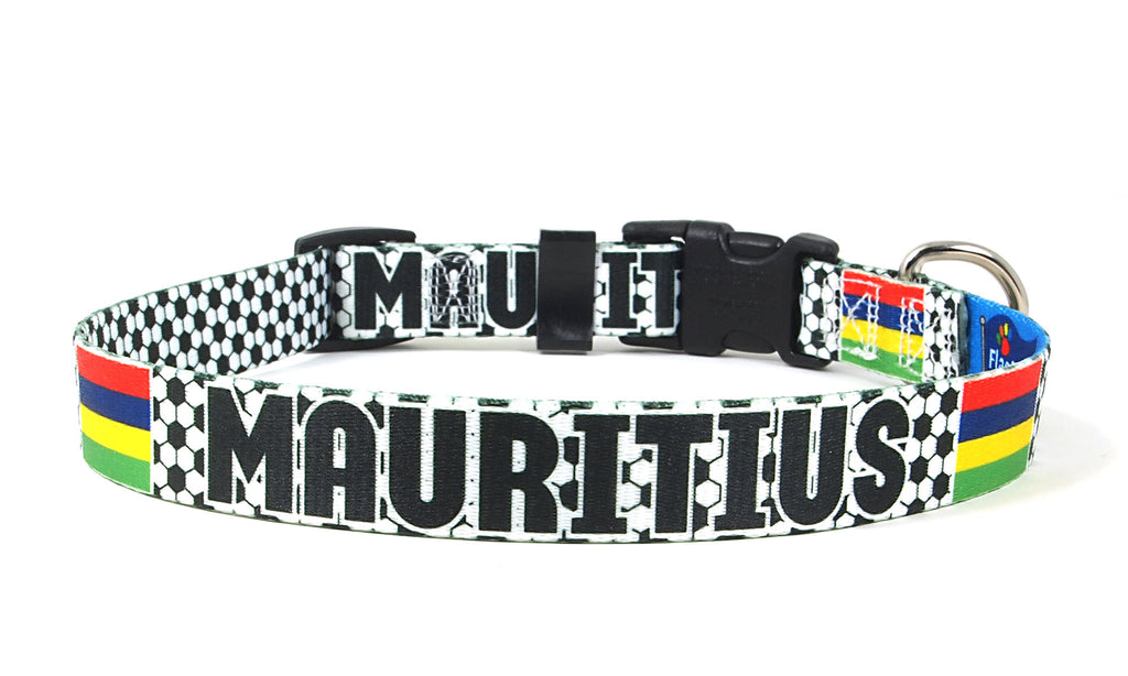 Mauritius Dog Collar for Soccer Fans  | Quick Release or Martingale Style