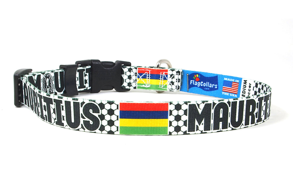 Mauritius Dog Collar for Soccer Fans  | Quick Release or Martingale Style