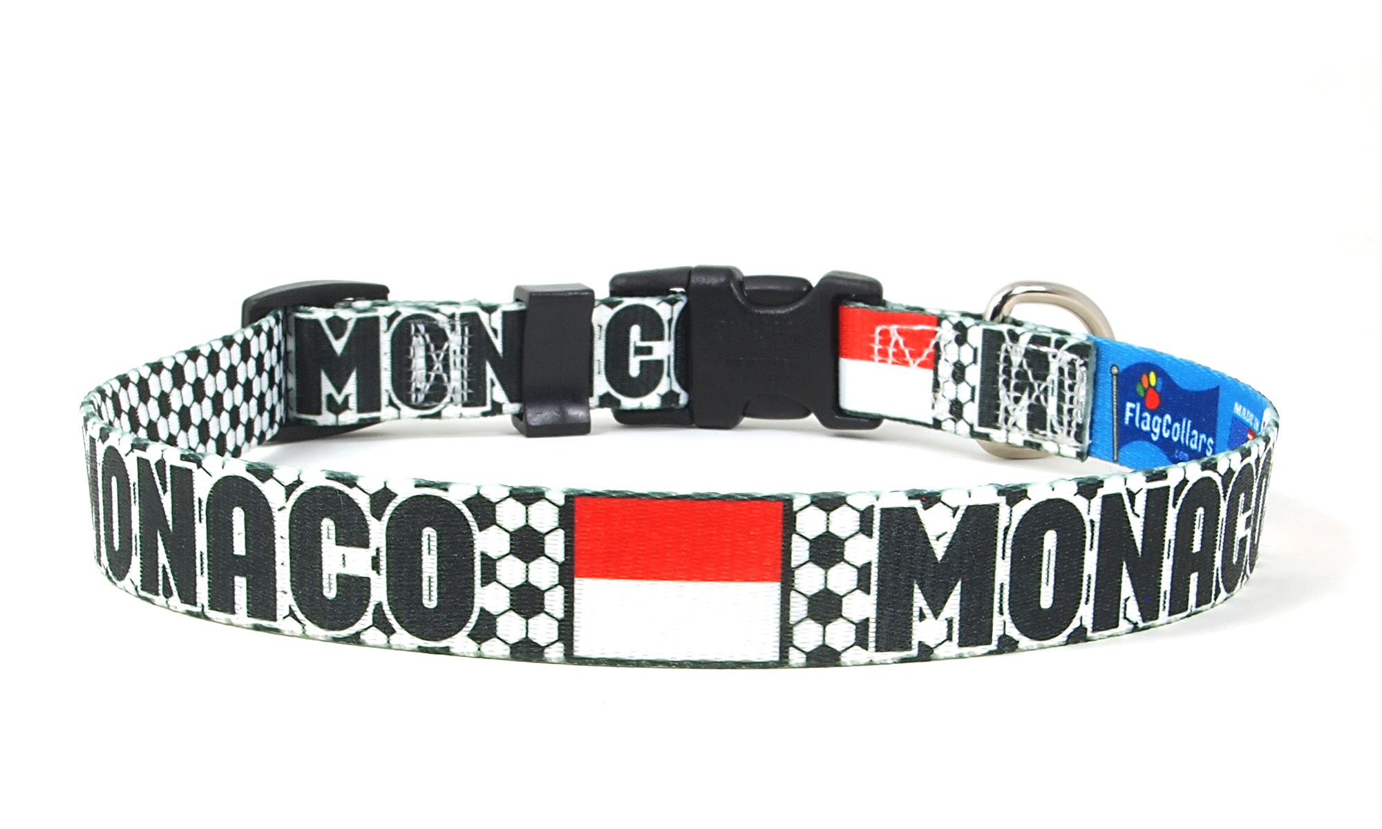 Monaco Dog Collar for Soccer Fans  | Quick Release or Martingale Style