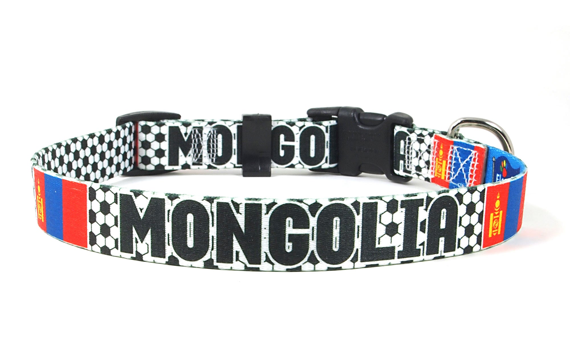 Mongolia Dog Collar for Soccer Fans  | Quick Release or Martingale Style
