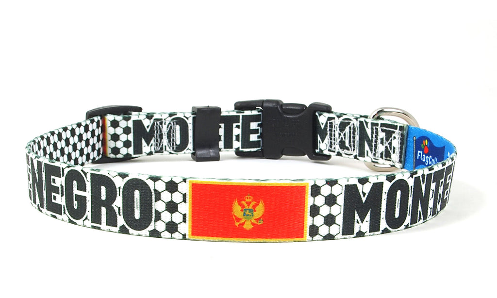 Montenegro Dog Collar for Soccer Fans  | Quick Release or Martingale Style