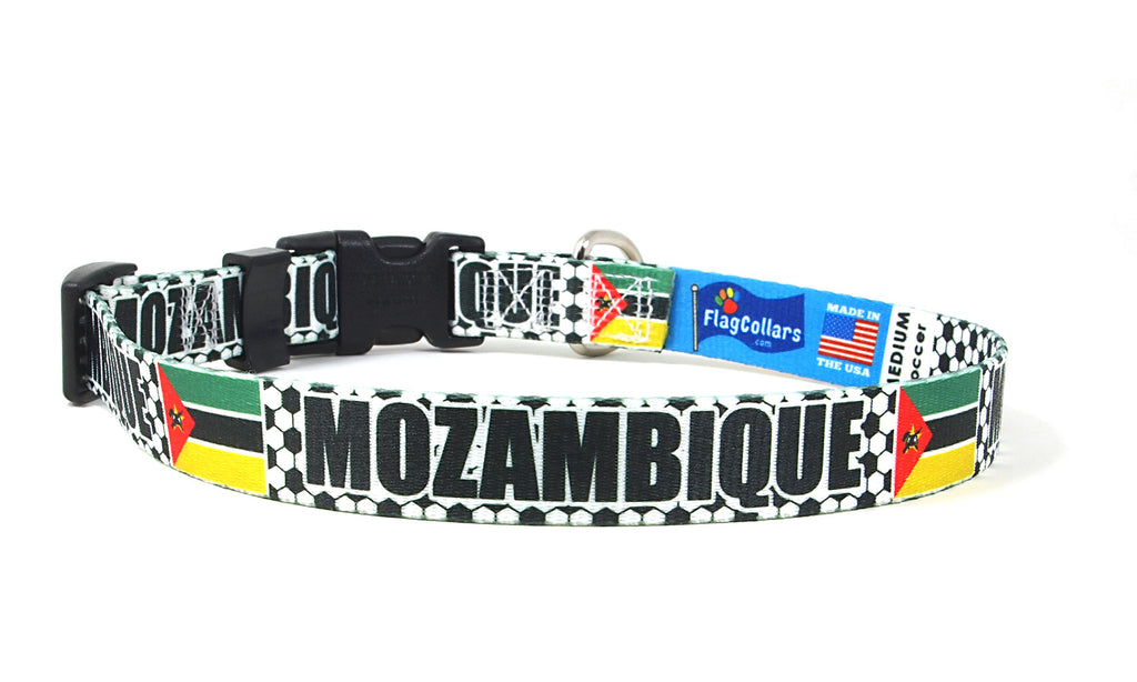 Mozambique Dog Collar for Soccer Fans  | Quick Release or Martingale Style