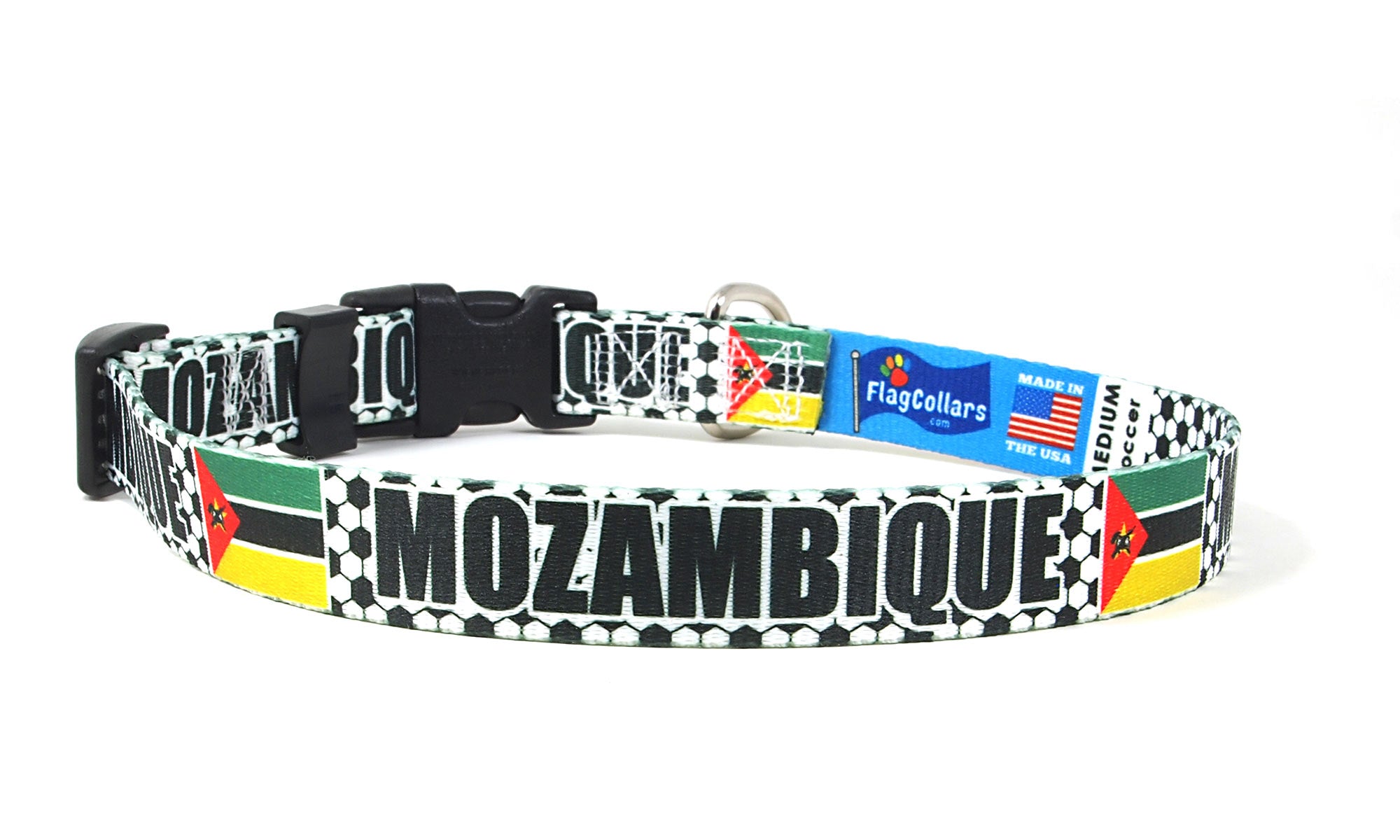Mozambique Dog Collar for Soccer Fans  | Quick Release or Martingale Style