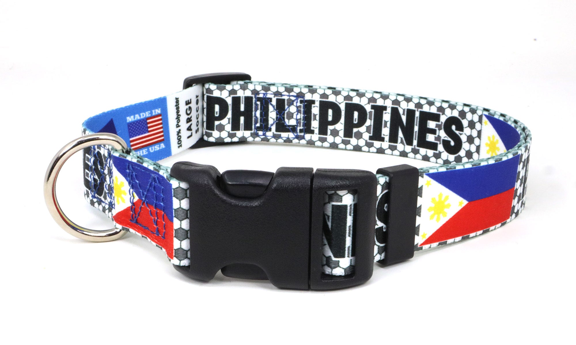 Philippines Dog Collar for Soccer Fans  | Quick Release or Martingale Style