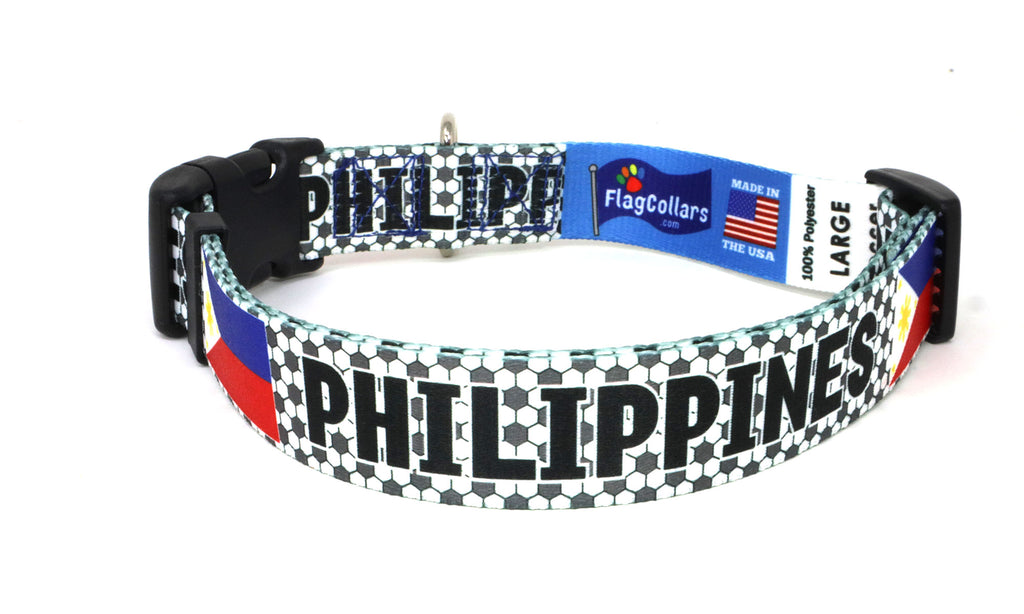Philippines Dog Collar for Soccer Fans  | Quick Release or Martingale Style