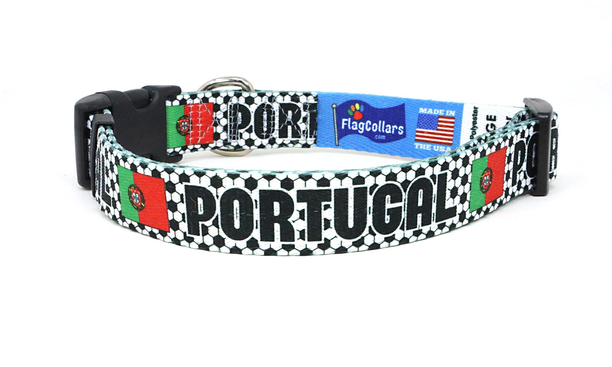 Portugal Dog Collar for Soccer Fans  | Quick Release or Martingale Style