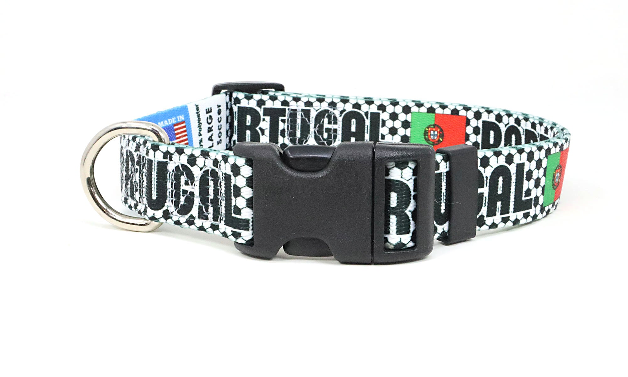 Portugal Dog Collar for Soccer Fans  | Quick Release or Martingale Style