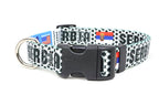 Serbia Dog Collar for Soccer Fans  | Quick Release or Martingale Style