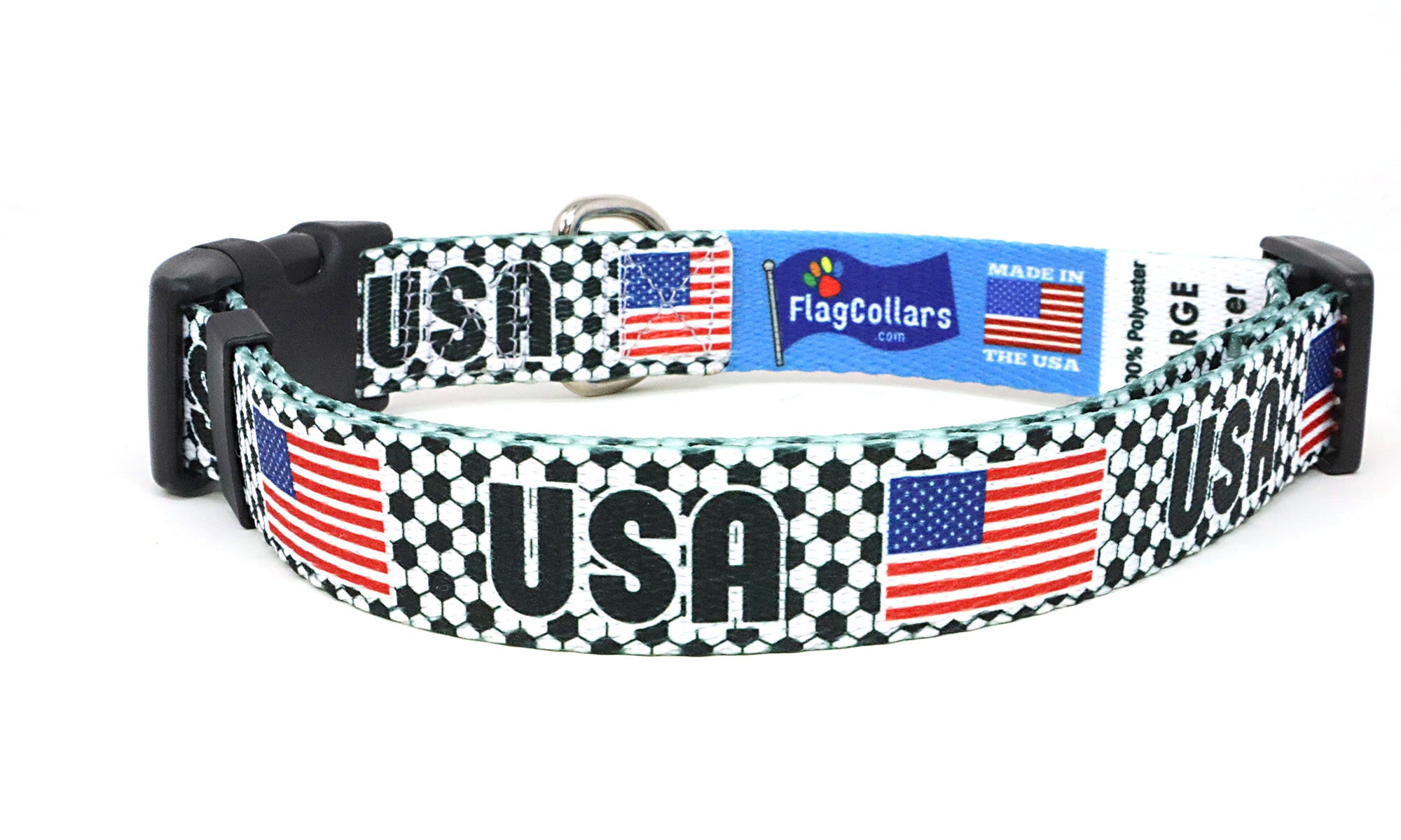 United States Dog Collar for Soccer Fans  | Quick Release or Martingale Style