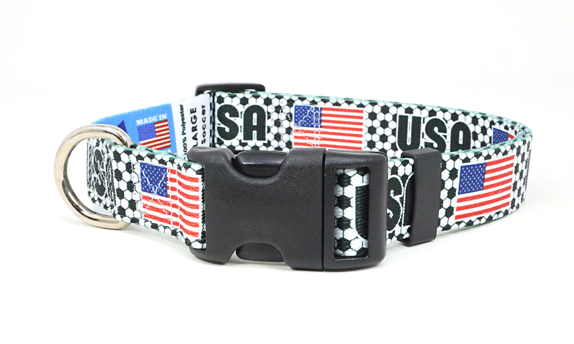 United States Dog Collar for Soccer Fans  | Quick Release or Martingale Style