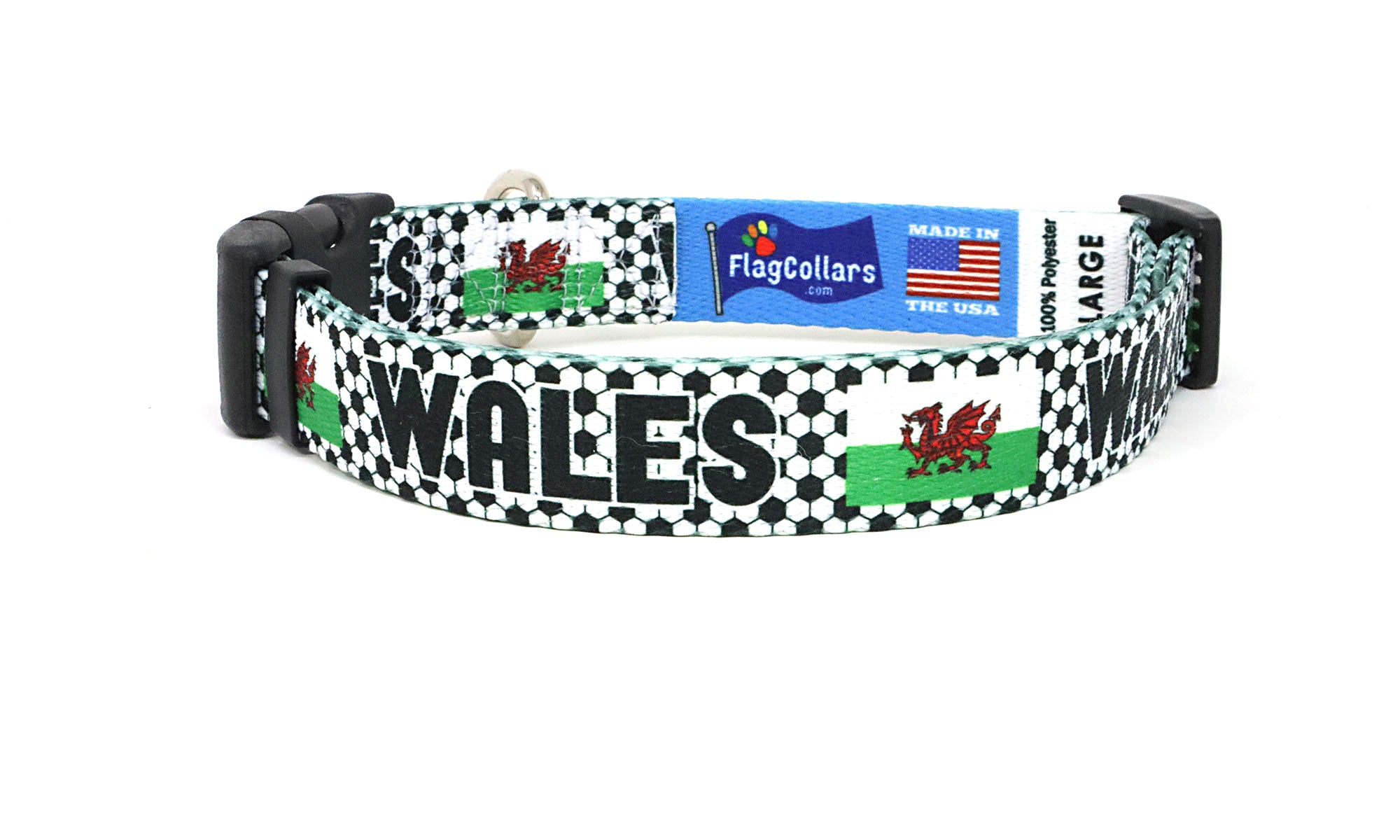 Wales Dog Collar for Soccer Fans  | Quick Release or Martingale Style