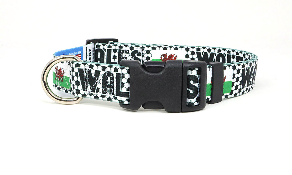 Wales Dog Collar for Soccer Fans  | Quick Release or Martingale Style