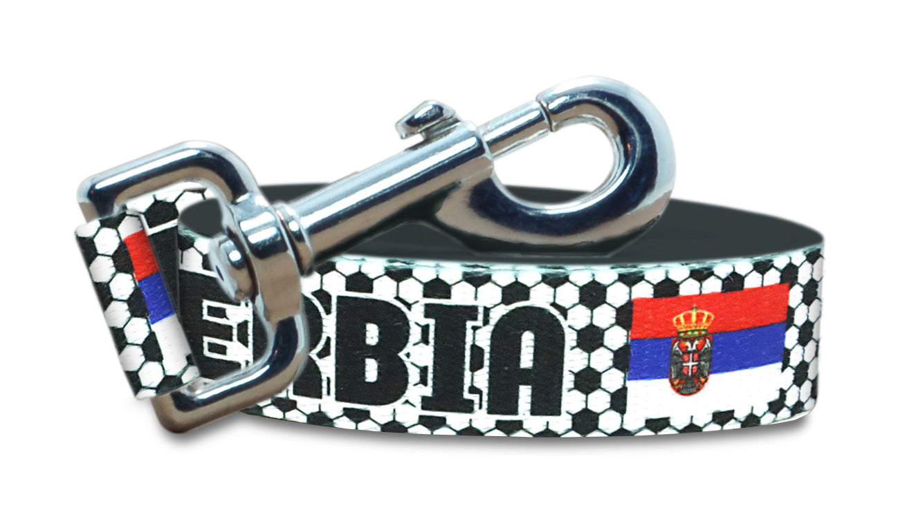 Serbia Dog Leash for Soccer Fans  | 6 or 4 Foot