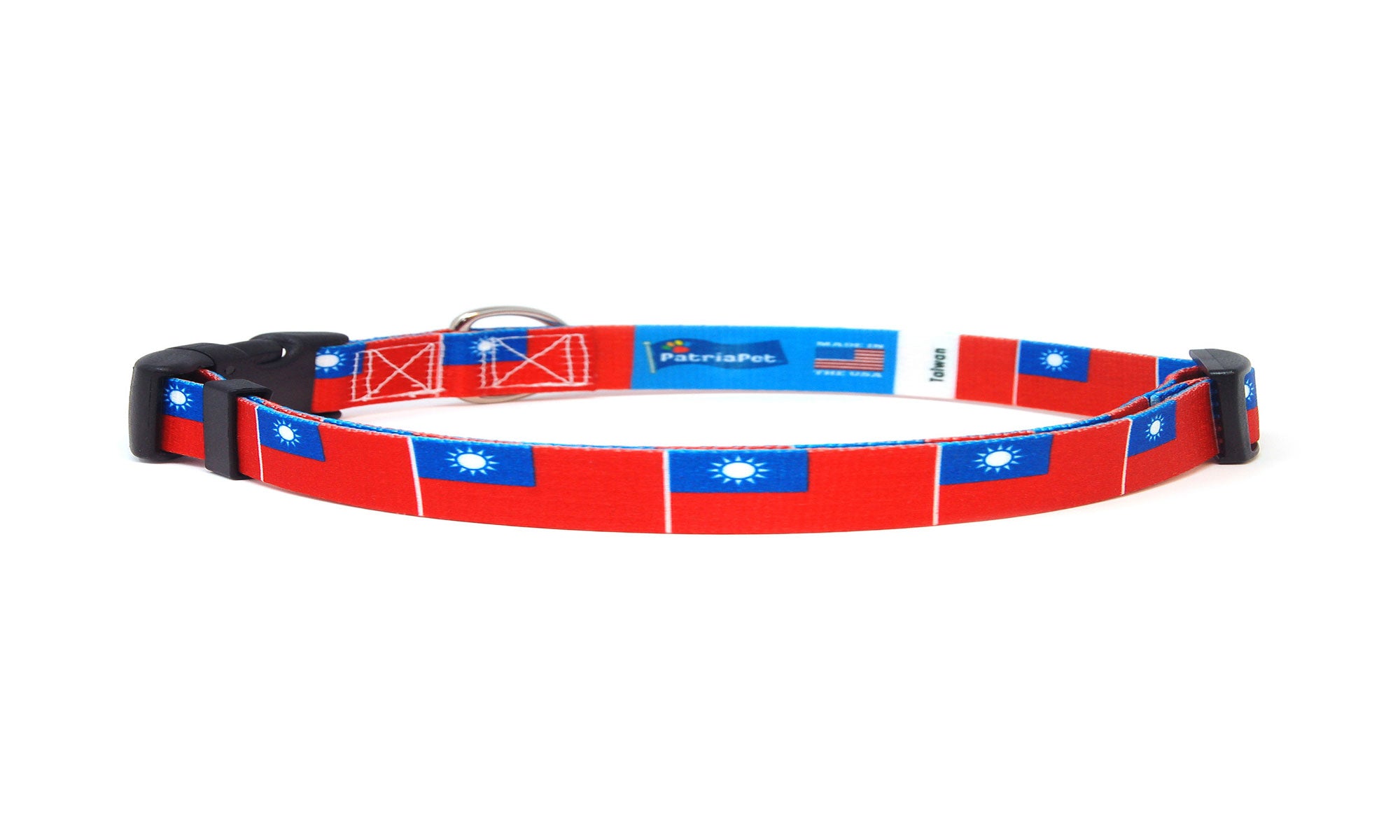 Cat Collar with Taiwan Flag | Great For National Holidays, Festivals, Parades, Sporting Events, Pride Events