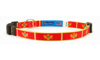 Cat Collar with Montenegro Flag | Breakaway Safety Buckle