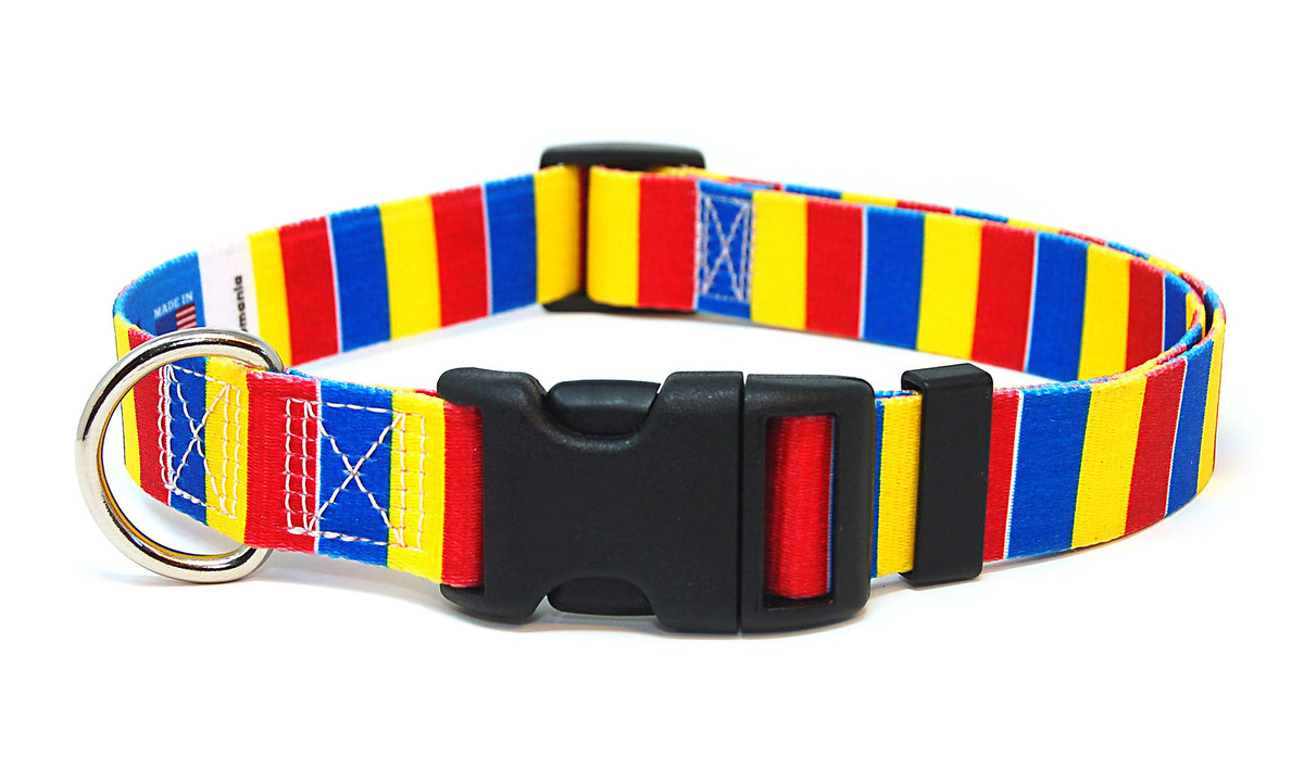 Romania Dog Collar | Quick Release or Martingale Style | Made in NJ, USA