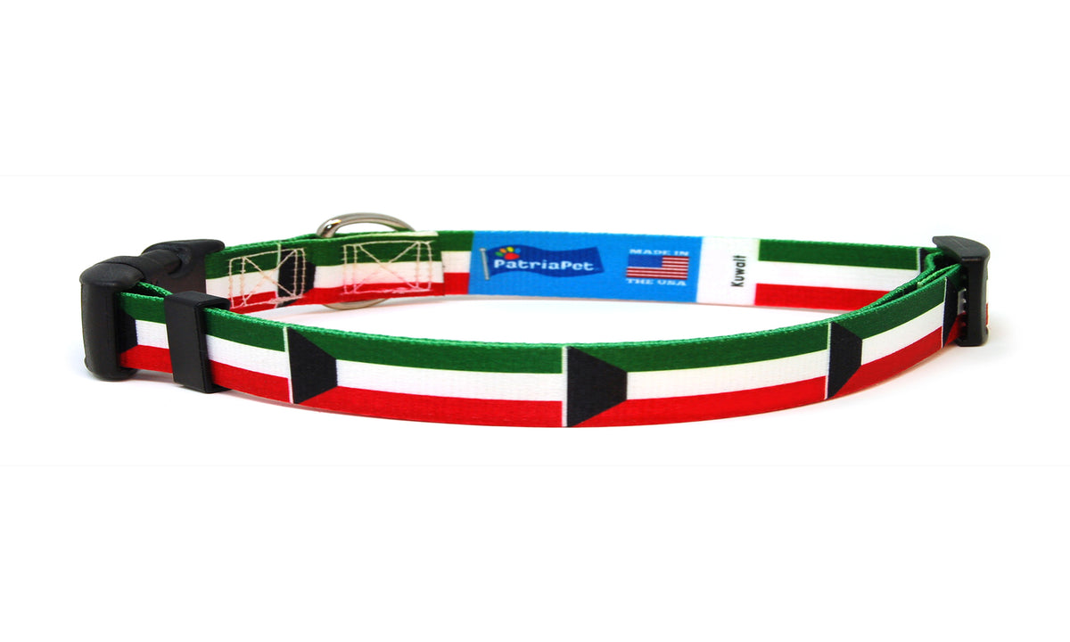 Cat Collar with Kuwait Flag | Great For National Holidays, Festivals, Parades, Sporting Events, Pride Events