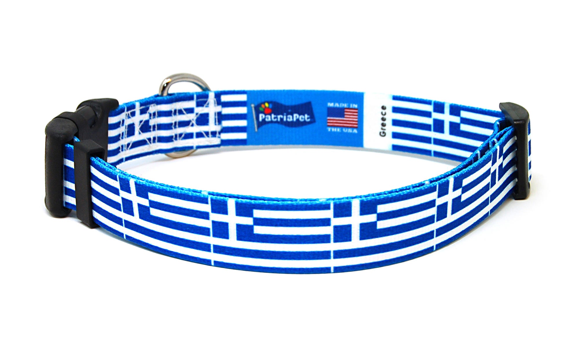 Greek Dog Collar | Quick Release or Martingale Style | Made in NJ, USA
