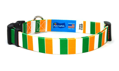 Ivory Coast Dog Collar | Quick Release or Martingale Style | Made in NJ, USA