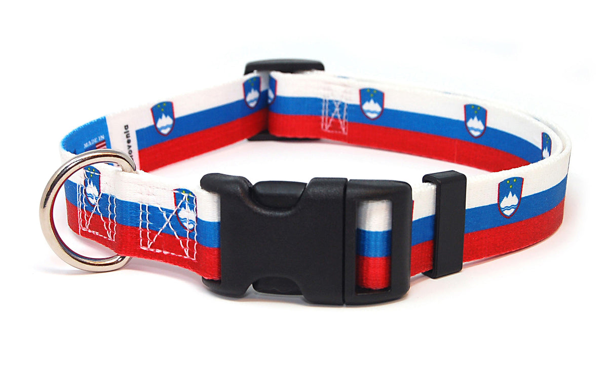Slovenia Dog Collar | Quick Release or Martingale Style | Made in NJ, USA
