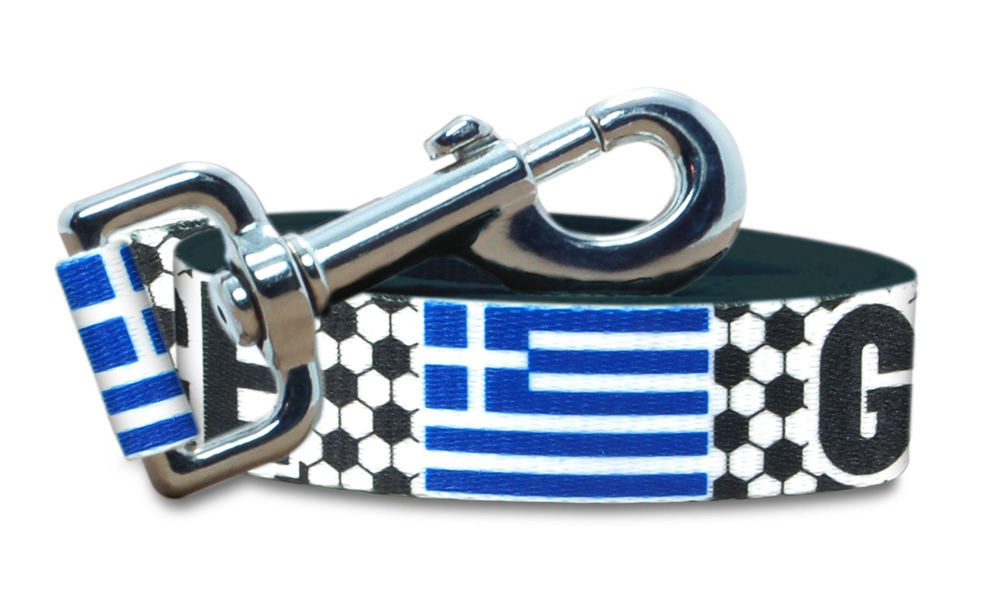Greece Dog Leash for Soccer Fans | Black or Pink | 6 or 4 Foot
