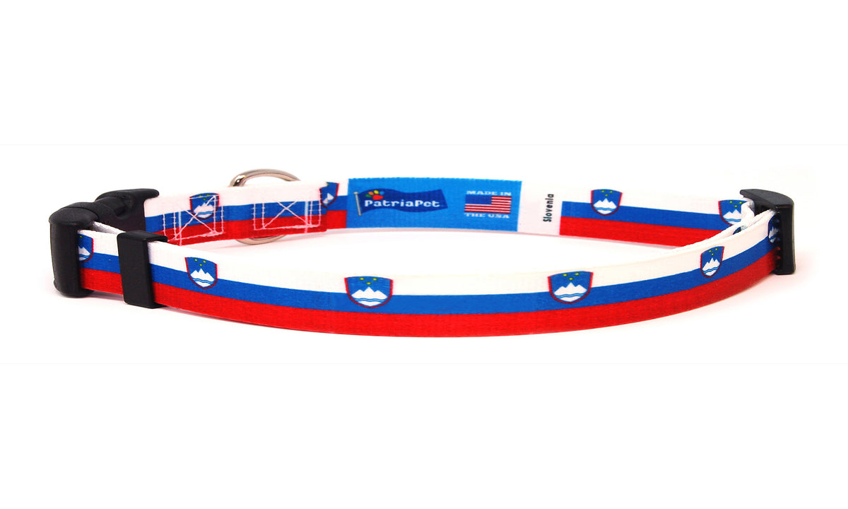 Cat Collar with Slovenia Flag | Great For National Holidays, Festivals, Parades, Sporting Events, Pride Events