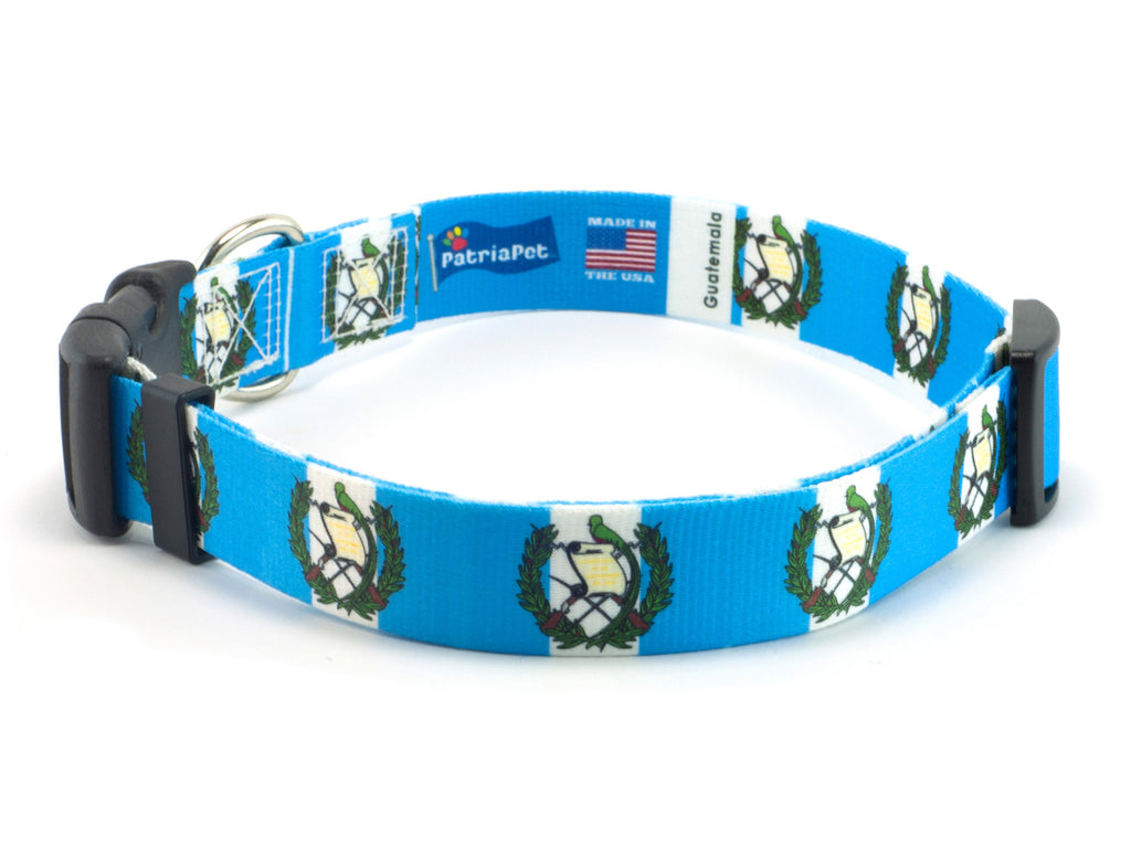 Dog collar with guatemala flag
