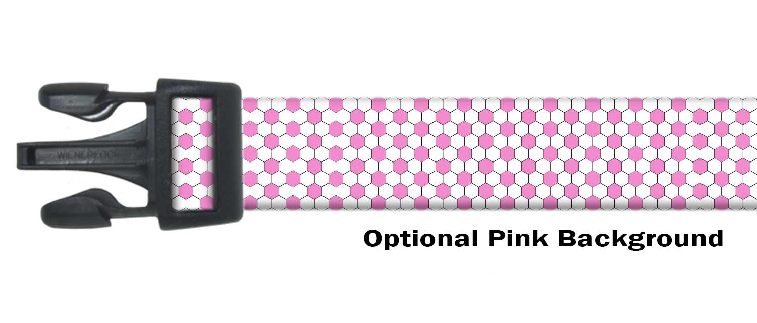 Japanese Dog Collar for Soccer Fans | Black or Pink | Quick Release or Martingale Style | Made in NJ, USA